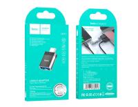Переходник Type-C(m) - USB(f) HOCO UA17, OTG, черный