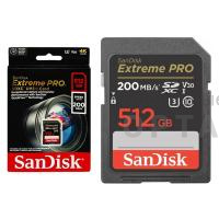 SDXC  512GB  SanDisk Class 10 Extreme Pro V30 UHS-I U3 (200 Mb/s)