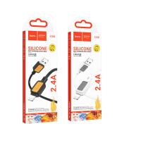 Кабель USB to Lightning HOCO X108 Benefit, 1.0м, 2.4A, черный
