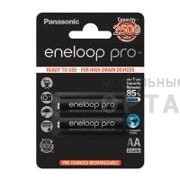 Аккумуляторная батарейка PANASONIC R6 eneloop pro BK-3HCDE/2BE (2500 mAh) (2 бл) (2/16/192)