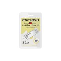 Флешка USB 32 Гб Exployd 650, USB2.0, пластик, белый