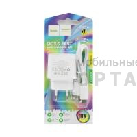 СЗУ в комплекте Hoco Premium C109A 1USB (блок питания+кабель Micro), белый
